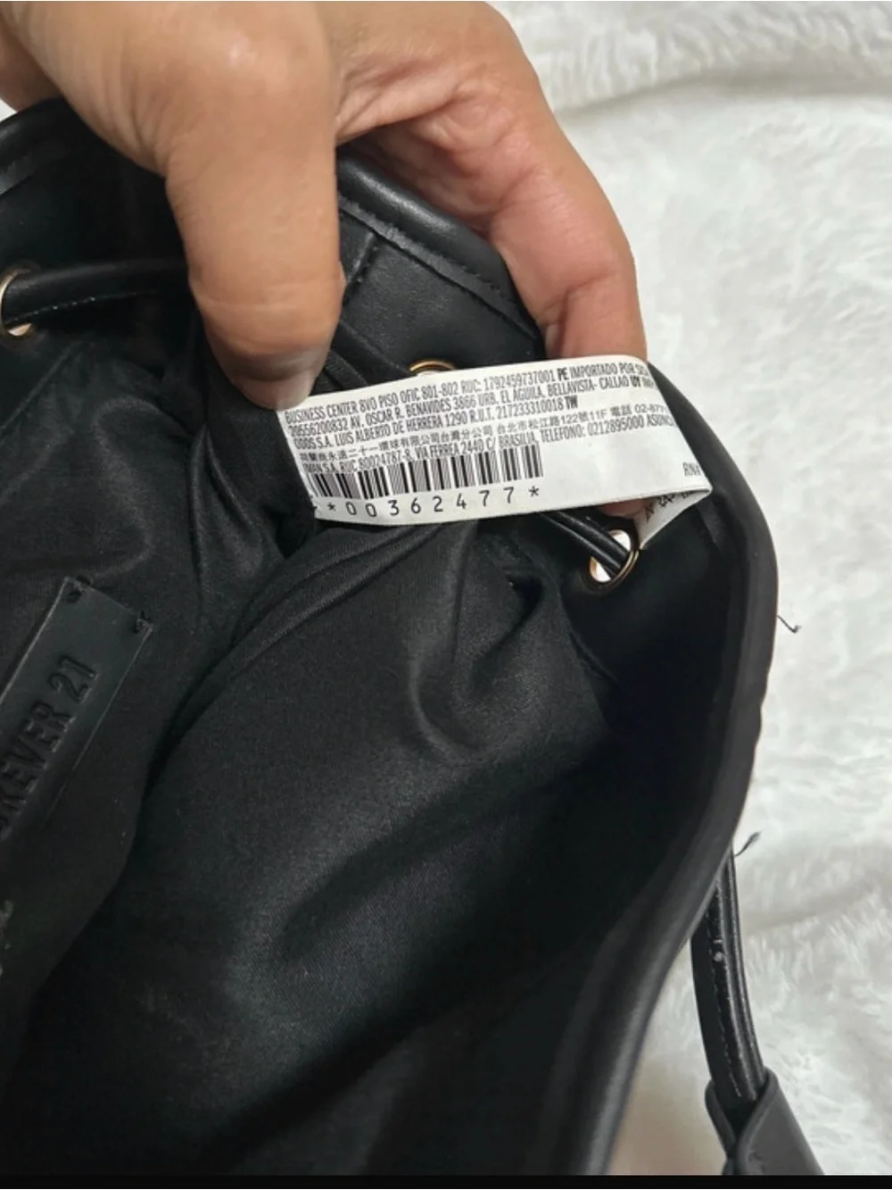 Forever 21 Black Padded Backpack with Gold Chain